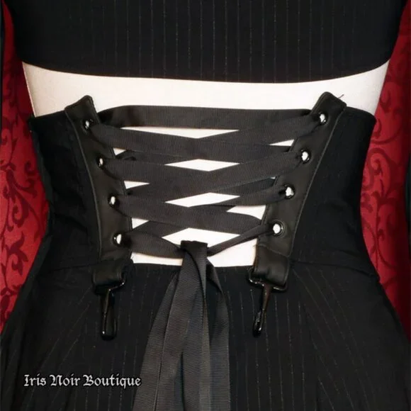 Lip Service Gangsta Pranksta Goth Steampunk High Waist Bustle Corset Skirt S - Picture 9 of 9